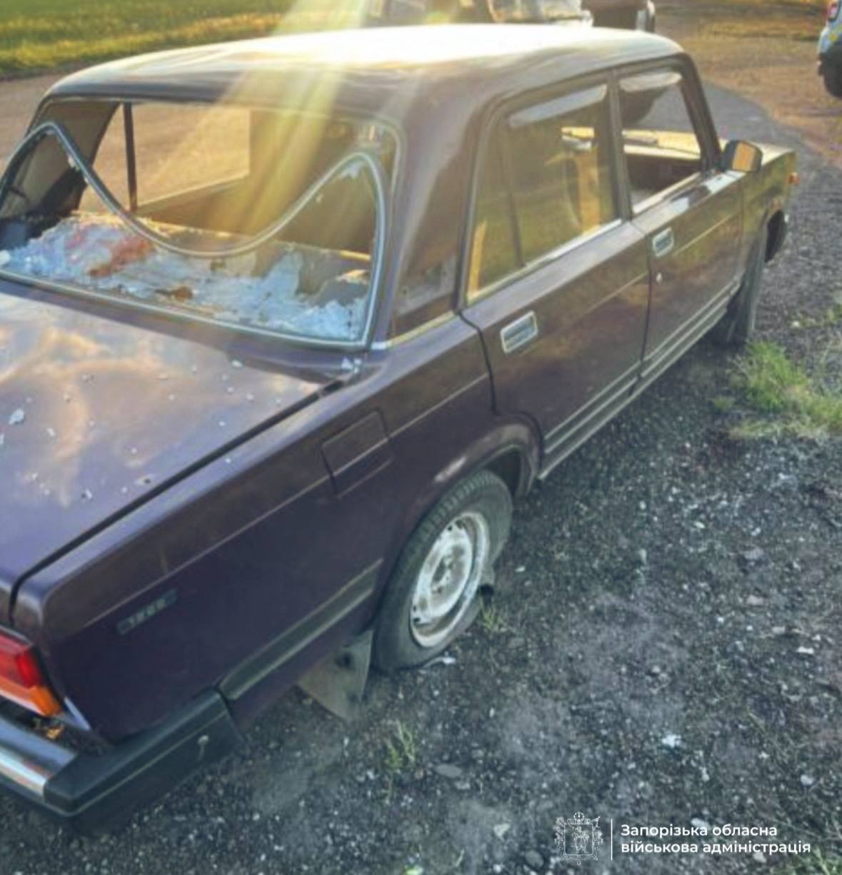 Пошкоджене ударом авто