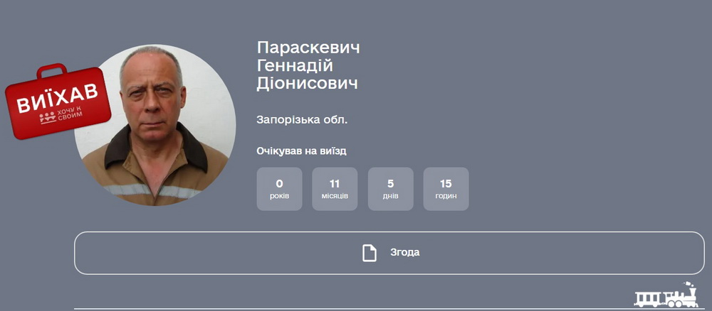 Профиль коллаборанта Геннадия Параскевича. Скриншот: hochuksvoim.com