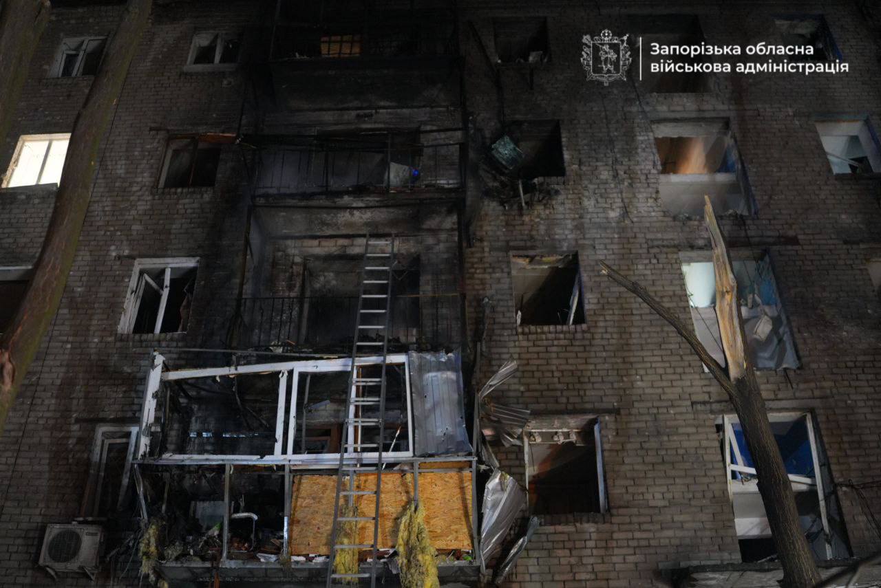 Ворог завдав 11 ударів по місту Запоріжжя 