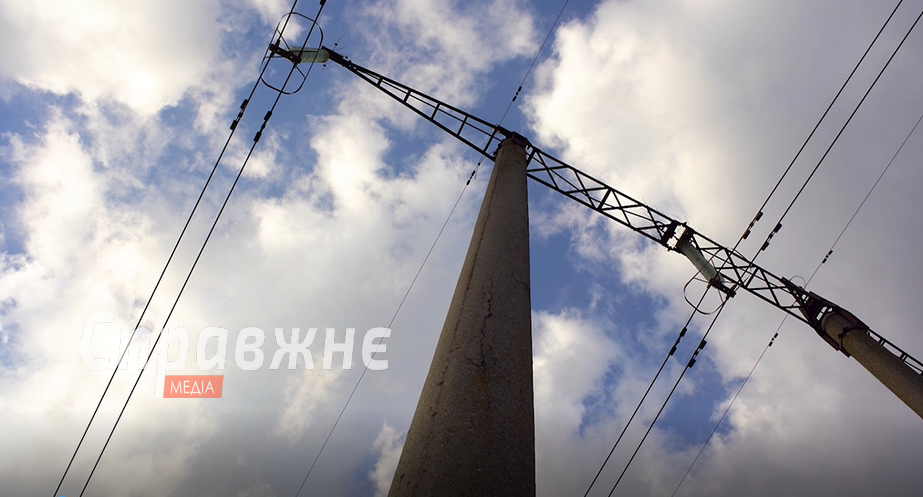 Работа энергетиков на Запорожье