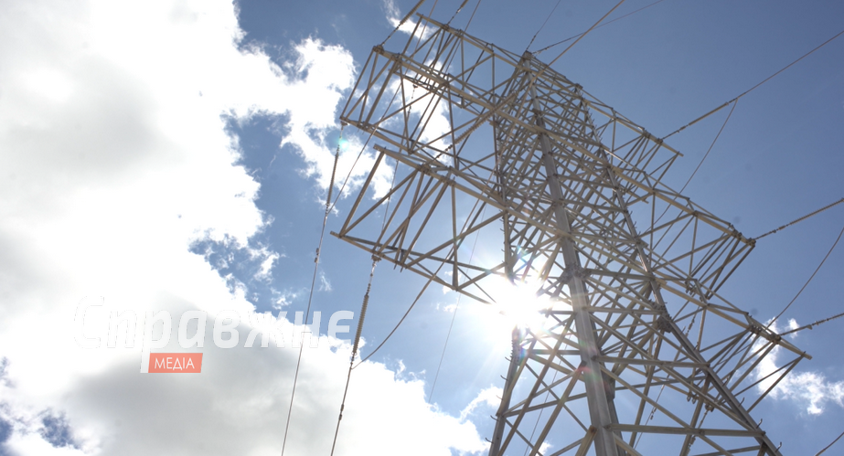 Работа энергетиков на Запорожье