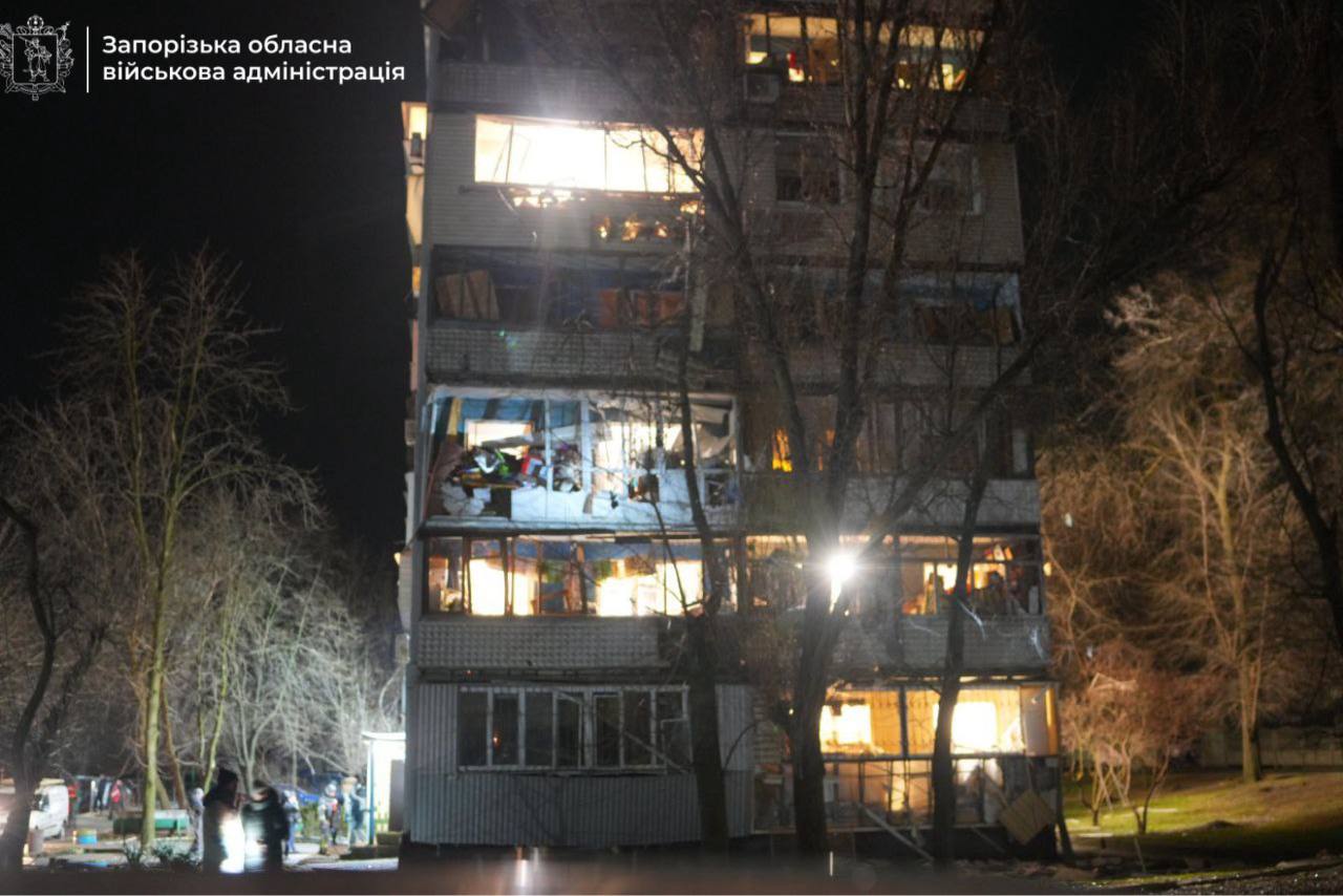 Ворог завдав щонайменше трьох ударів по Запоріжжю