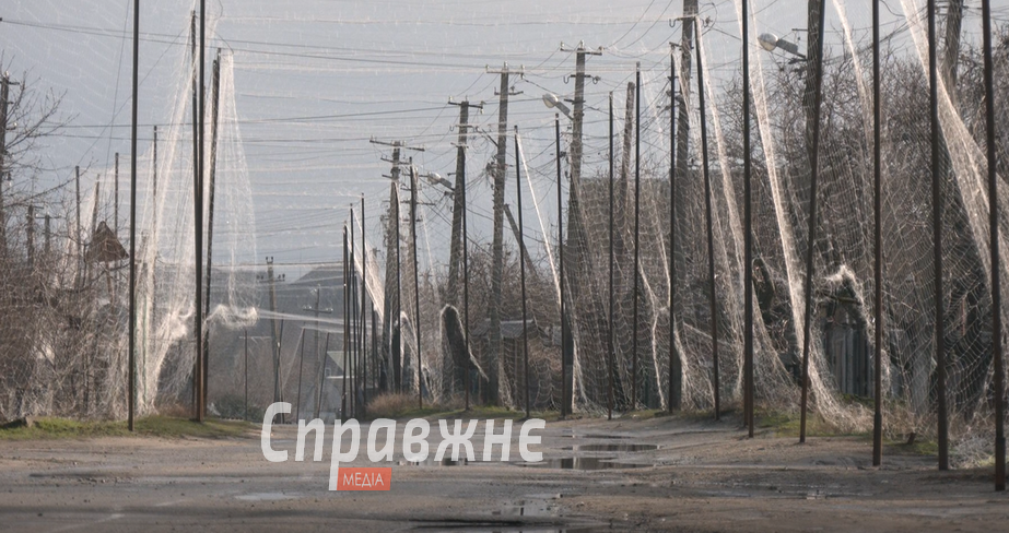 Кушугум в антидронових сітках