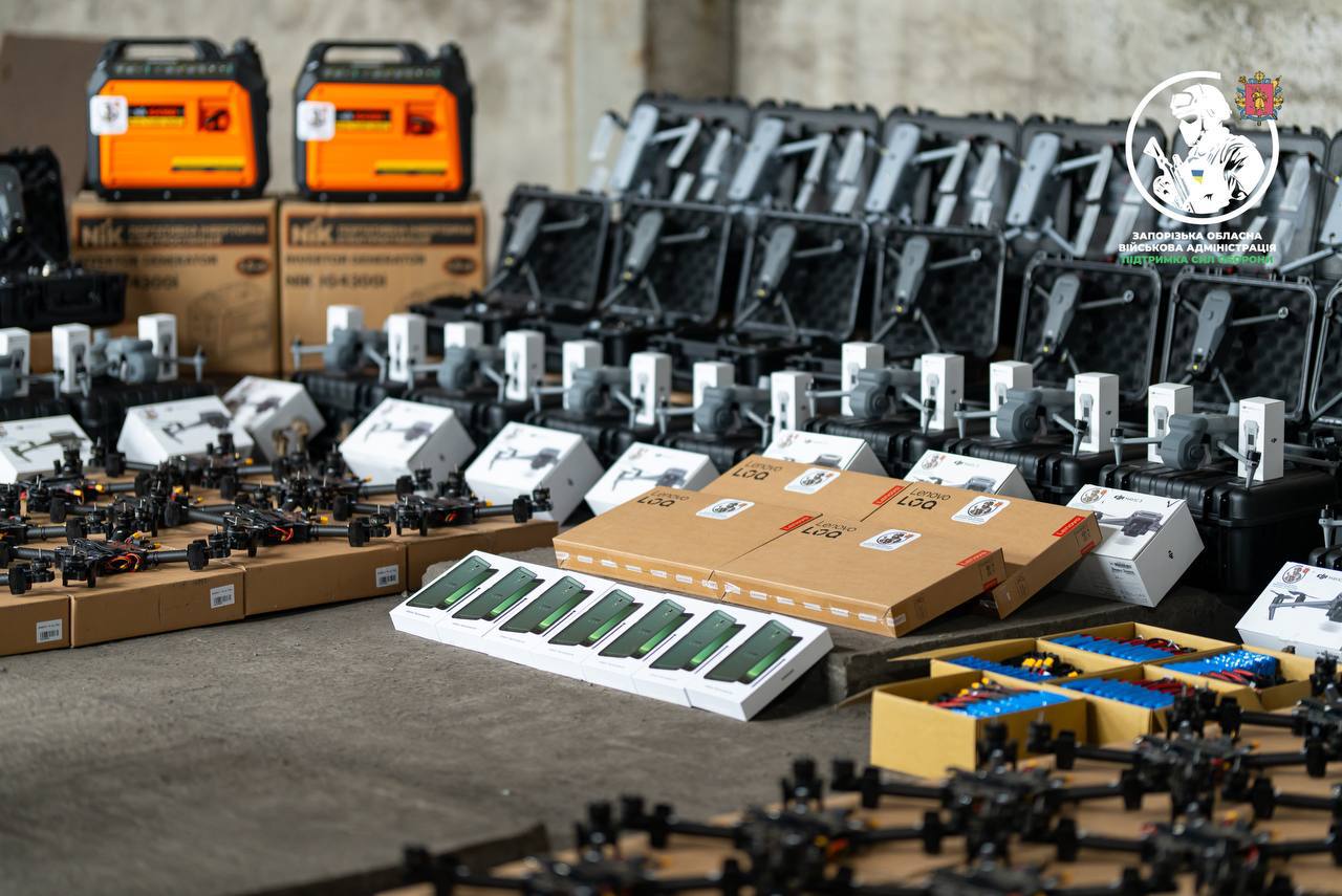 Дроны и средства дистанционного минирования передали бойцам ГУР в Запорожье