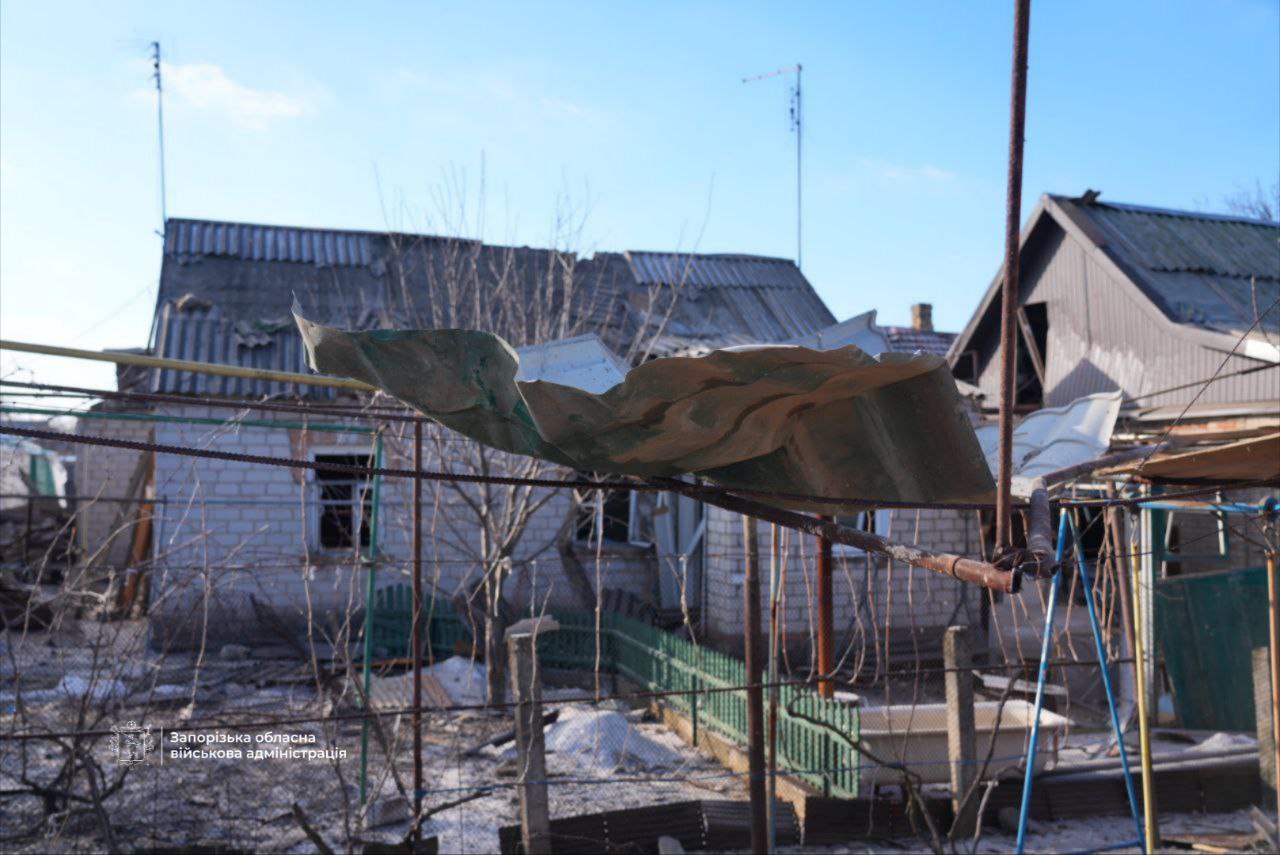 Частично разрушенный дом Безпілотник вибухнув в одному з районів Запоріжжя