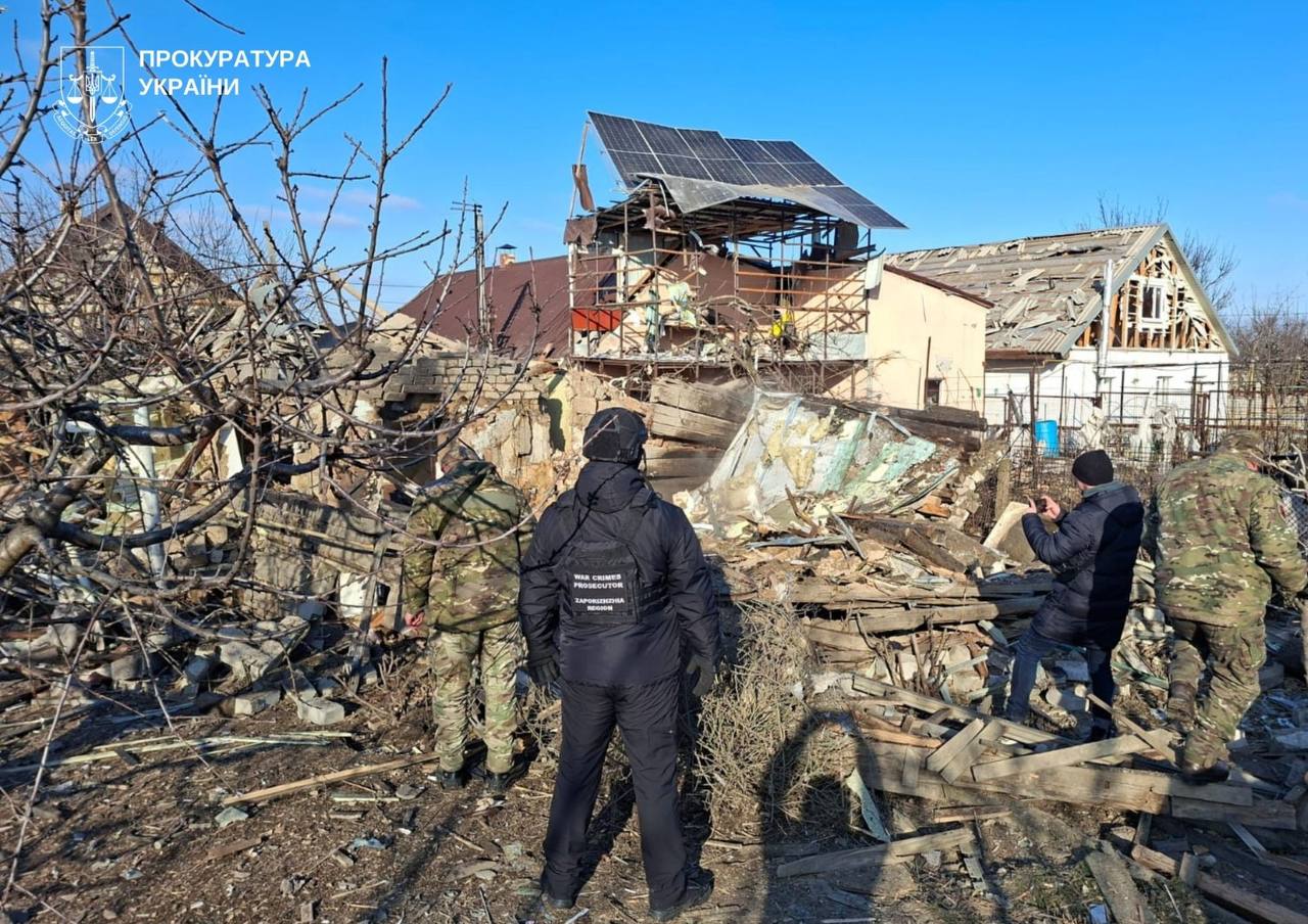 Частично разрушенный дом Безпілотник вибухнув в одному з районів Запоріжжя