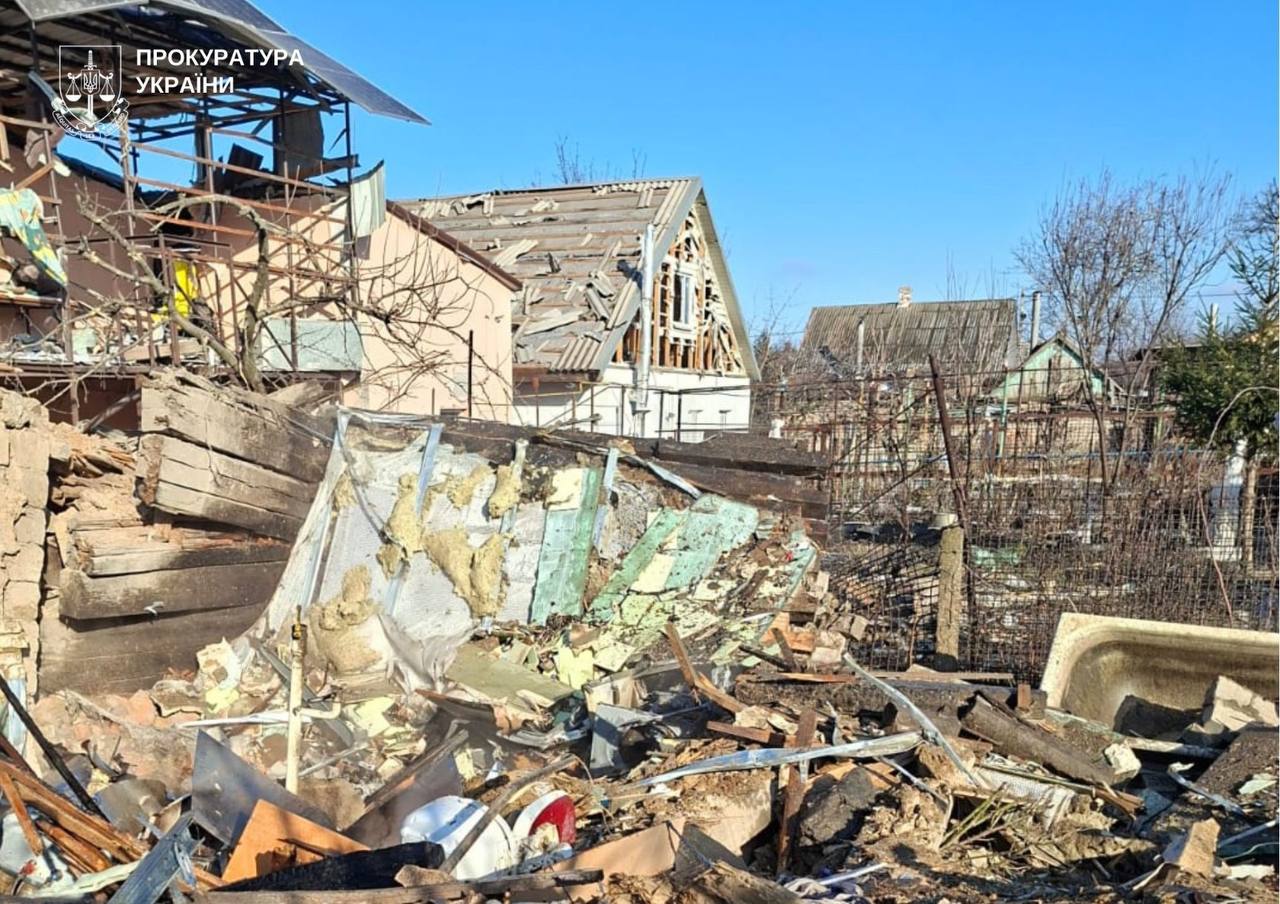 Частично разрушенный дом Безпілотник вибухнув в одному з районів Запоріжжя