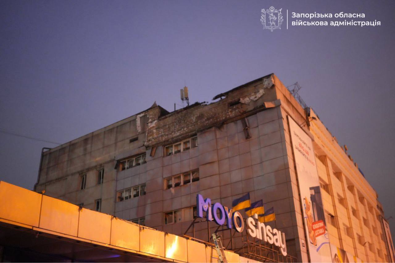 Последствия атаки в Запорожье