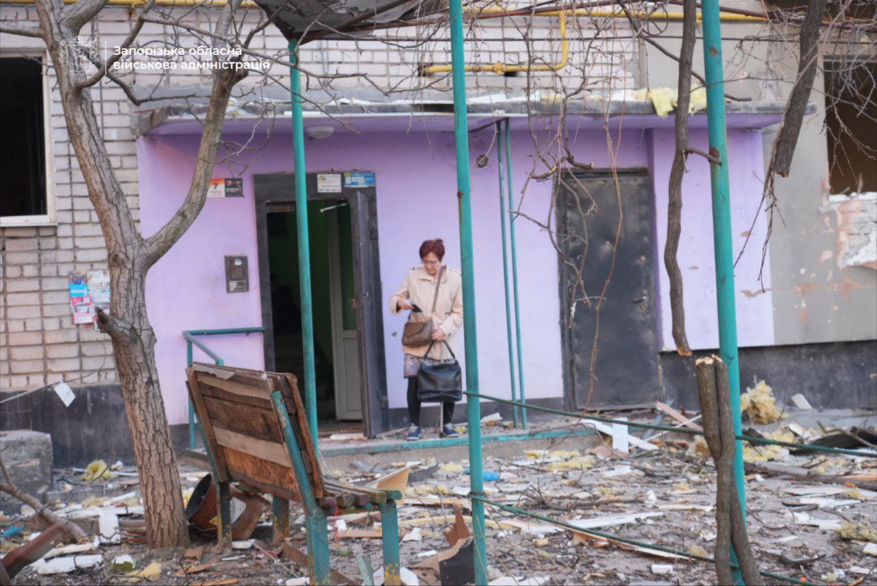 Наслідки удару по Запоріжжю