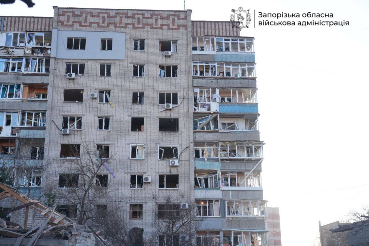 Наслідки удару по Запоріжжю