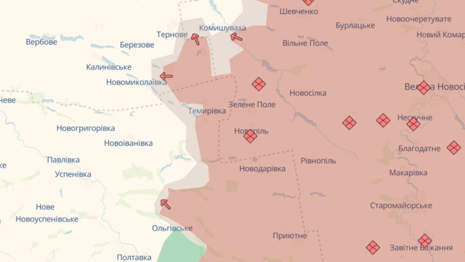 Оккупанты продвинулись возле Темировки на Запорожье, – DeepState