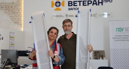 Ветеранский хаб в Запорожье оснастили телескопическим пандусом