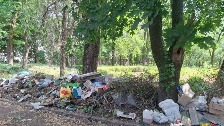 Предприниматель устроил свалку возле мемориального места в Запорожье