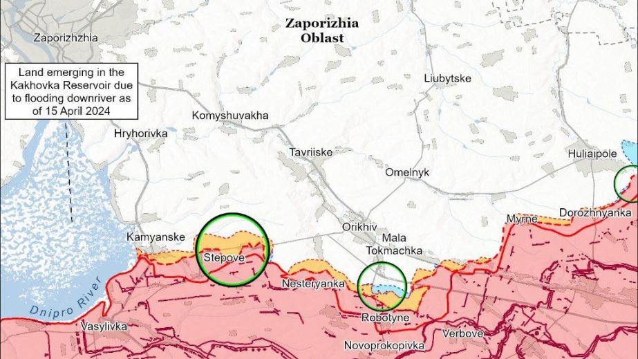 Окупанти безуспішно атакують на Запорізькому напрямку, – ISW