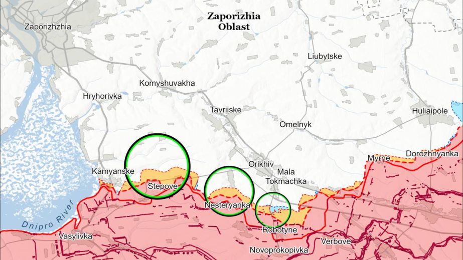 ISW не фиксирует продвижений окупантов на Гуляйпольском направлении в Запорожской области