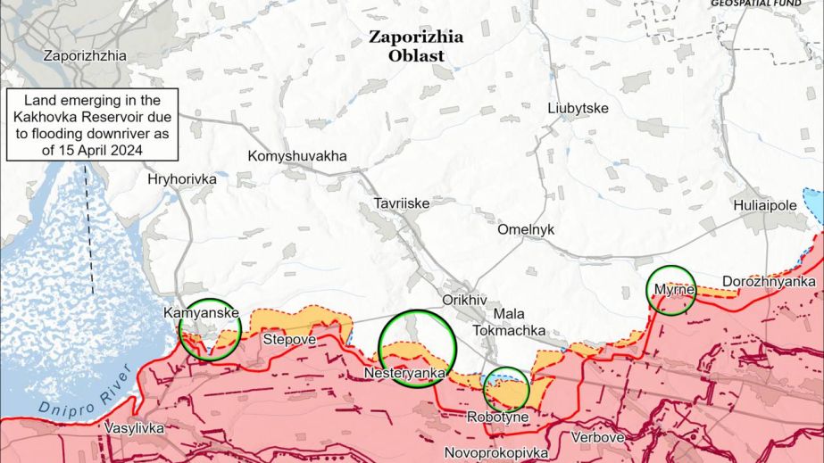 ISW фиксирует продвижение украинских войск на западе Запорожской области