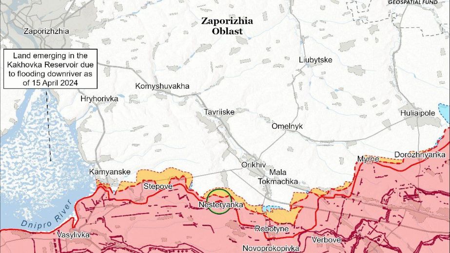 ISW не зафіксував посувань ворога на Запорізькому фронті