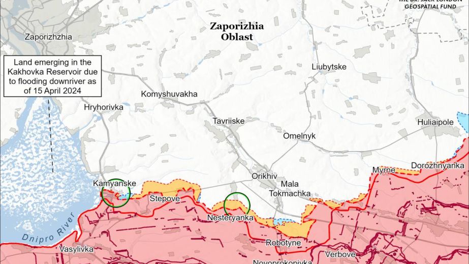 ISW спростовує заяви z-блогерів про просування у Кам'янському на Запоріжжі