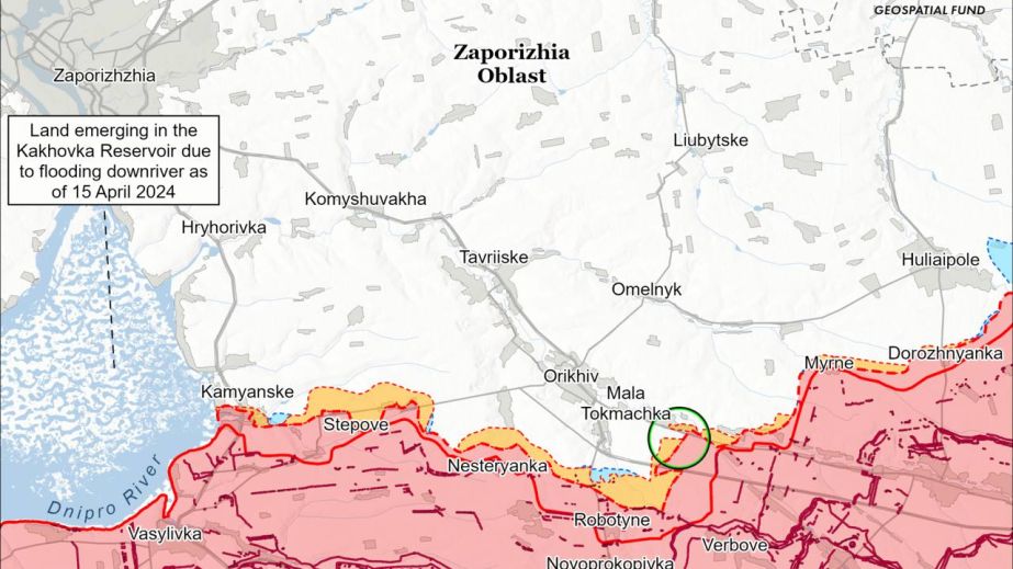 ISW спростовує просування росіян на Запорізькому напрямку