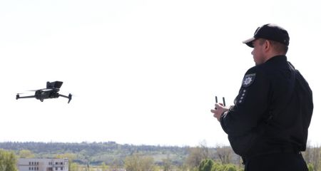 Поліція піднімає у повітря БпЛА для патрулювання Запоріжжя