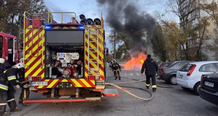 В одном из районов Запорожья горел Hyundai – кадры
