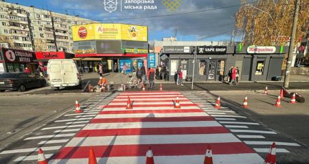 Черговий підвищений пішохідний перехід збудували у Запоріжжі
