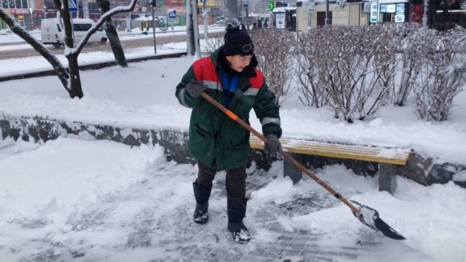 Дороги, парки та двори: боротьба зі снігом триває у Запоріжжі