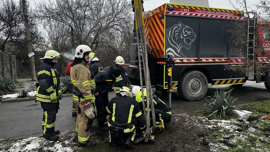 Корова упала в колодец в Запорожье &ndash; кадры спасения