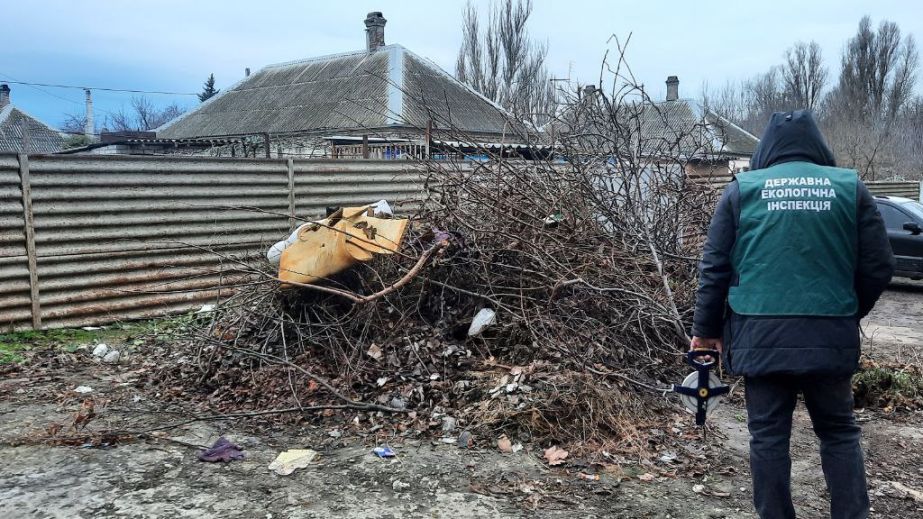Смітник із шин, домашнього хламу та гілля виявили у Запоріжжі
