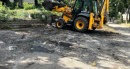 Стихийную свалку убрали в центре села на Запорожье