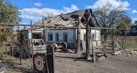 Разбитое КАБами село показали в Запорожском районе