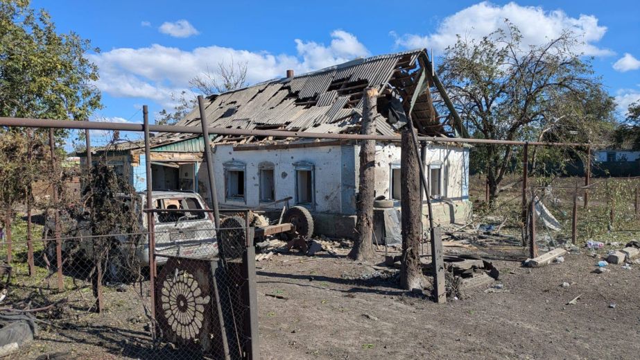 Разбитое КАБами село показали в Запорожском районе