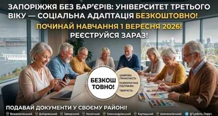 Навчання в Університеті третього віку в Запоріжжі стало безоплатним