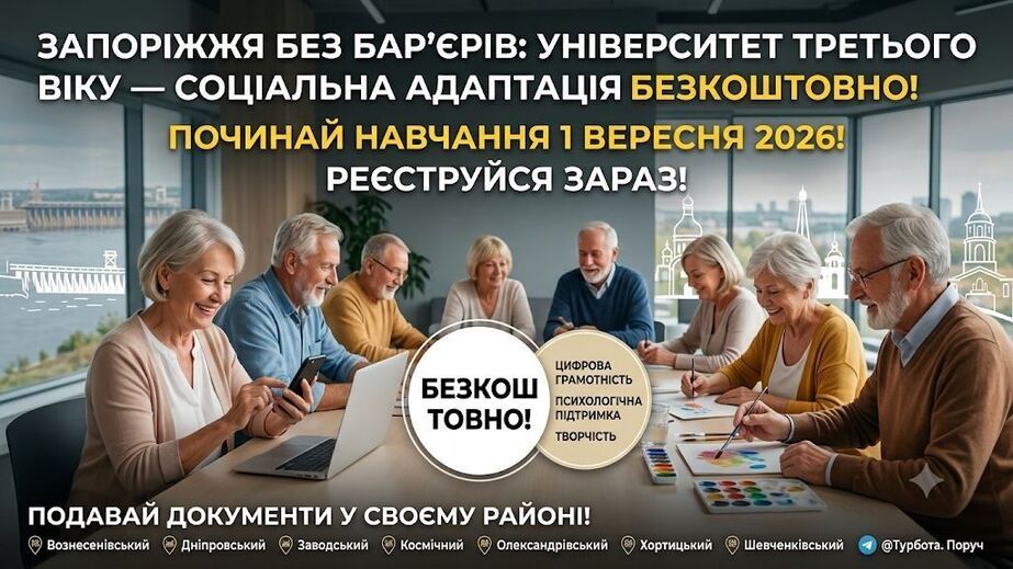Обучение в Университете третьего возраста в Запорожье стало безоплатным