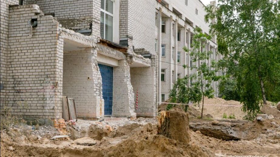 Ремонт кардіокорпусу в запорізькій лікарні: що вже встигли зробити підрядники