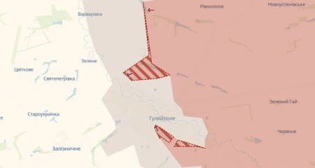 Продвижение врага в Гуляйполе и рядом фиксирует Deepstate &ndash; карта