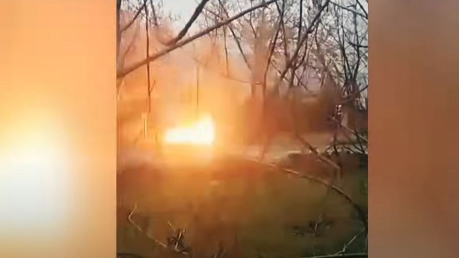 "Урал" с захватчиками взорвали в Мелитополе