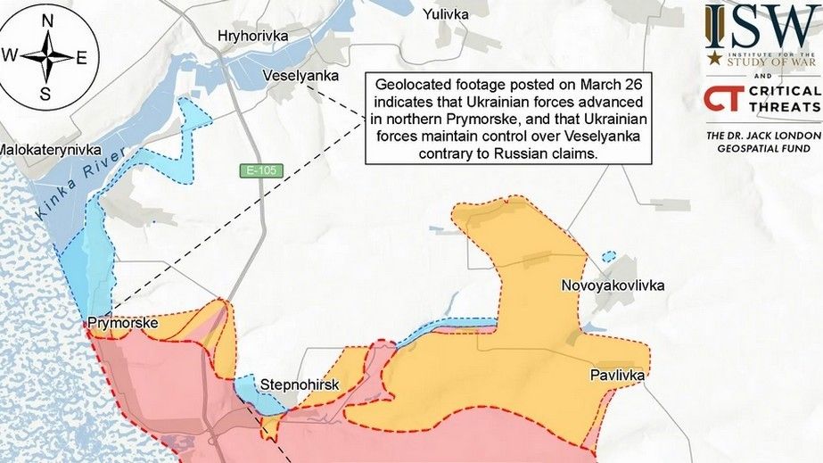 ВСУ имеют успехи на Запорожском направлении – оценка ISW