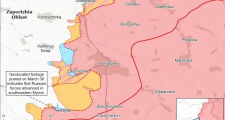 Войска РФ продвинулись в двух селах на Запорожье, &ndash; ISW