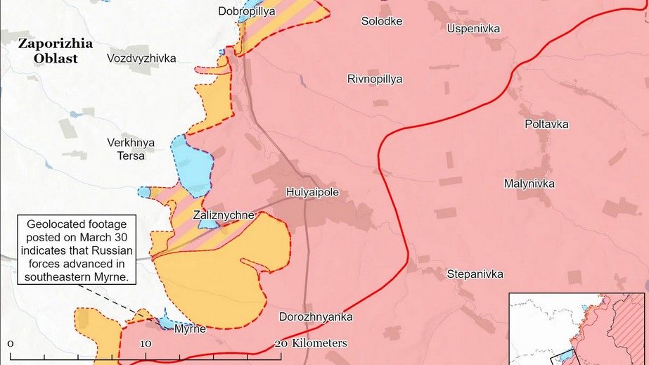 Війська РФ просунулися у двох селах на Запоріжжі, &ndash; ISW