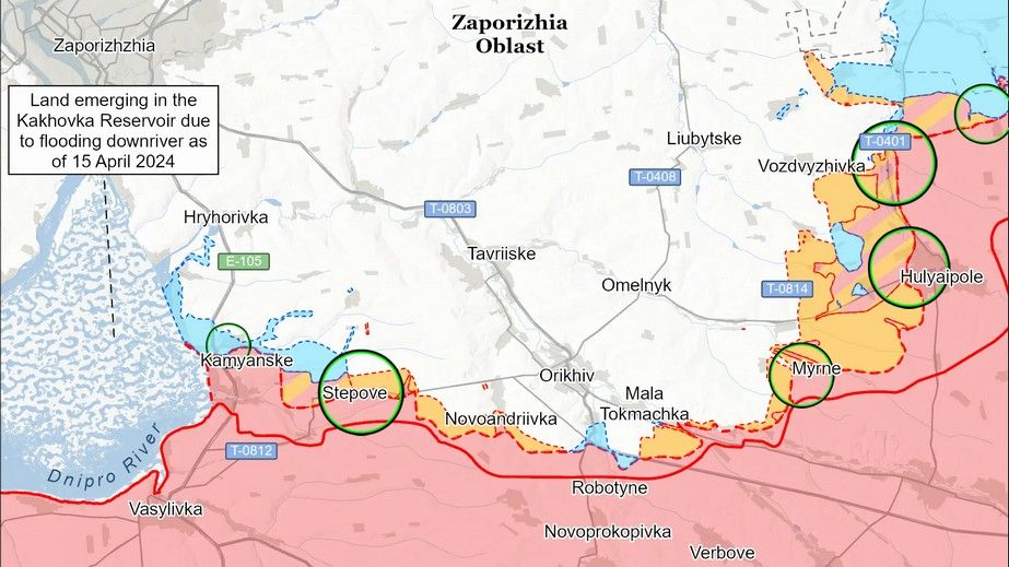 В ISW констатують відсутність просувань росіян на Запоріжжі