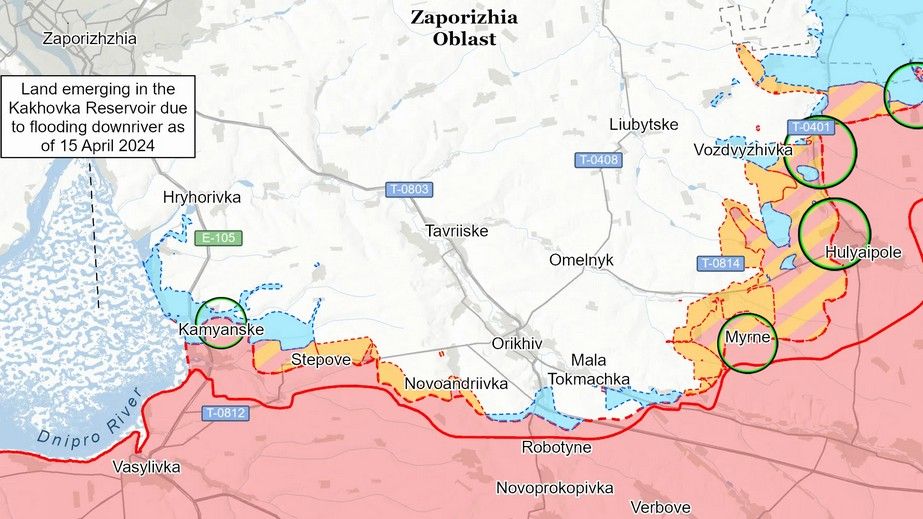 В ISW констатують відсутність просувань росіян на Запоріжжі