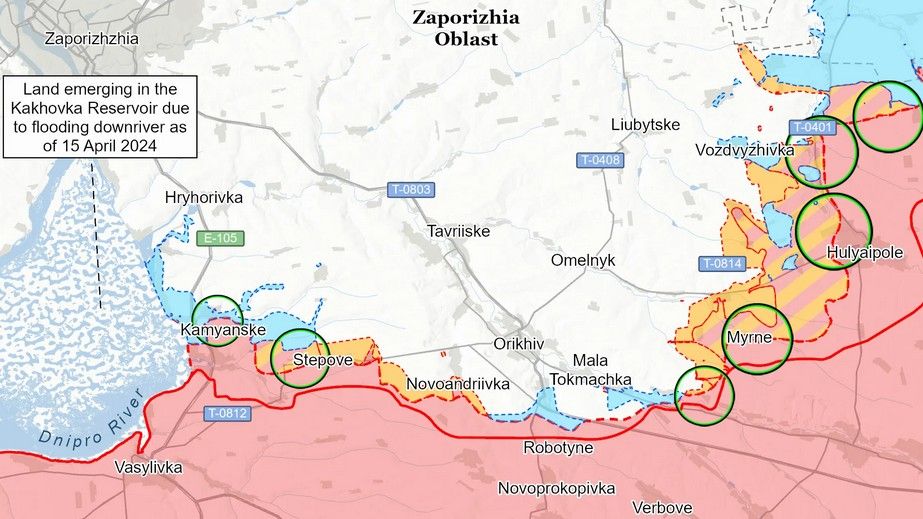 В ISW констатируют отсутствие продвижений оккупантов на Запорожье