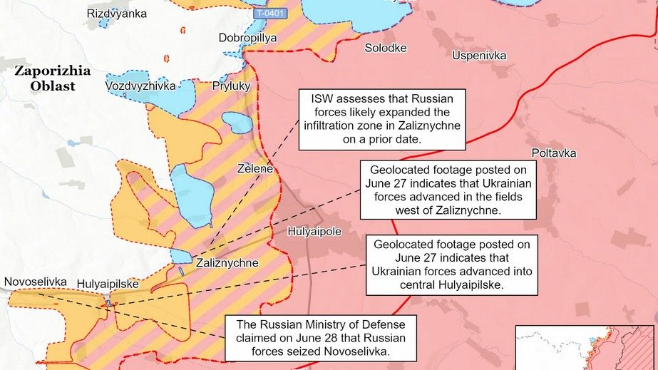 Сили оборони просунулися в Запорізькій області, &ndash; ISW