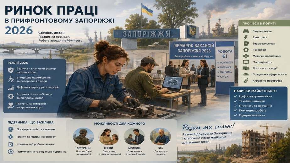 Запорізький центр зайнятості: Середня зарплата по області стартує від 25 тисяч гривень