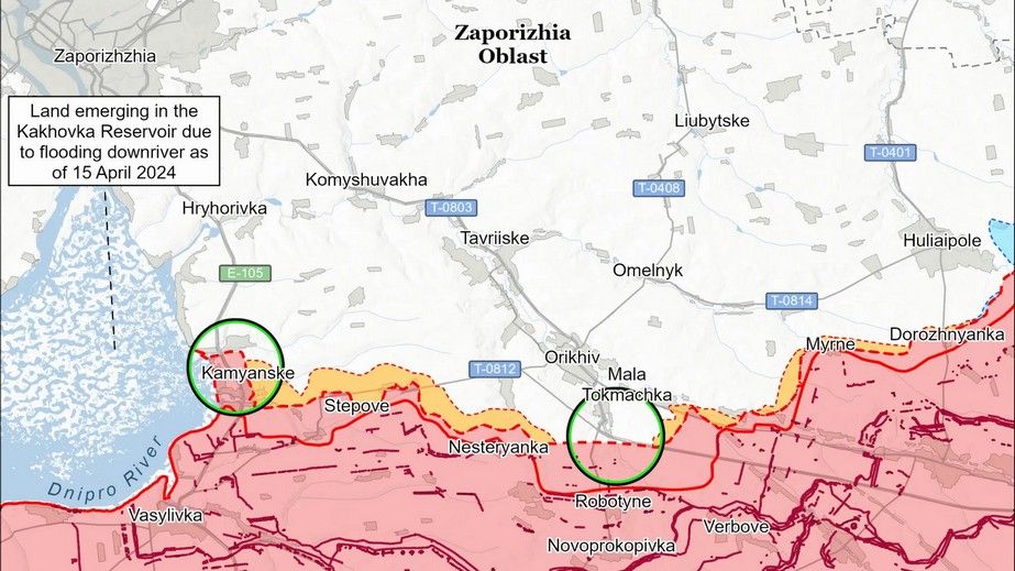 Атаки РФ на Запорожье в течение выходных не имели успеха, – ISW