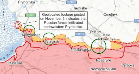 Российские войска не имеют продвижений на Запорожском фронте, – ISW