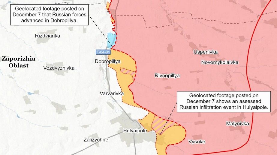 Россияне продвинулись в Запорожской области – детали от ISW