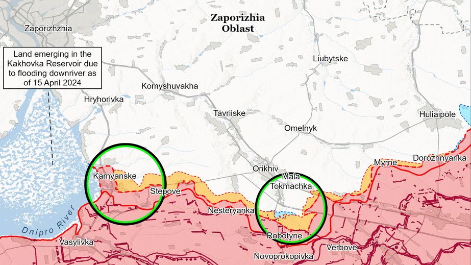 РФ не вдається просунутися біля Степового, Степногірська, Кам'янського, Плавнів на Запоріжжі, – ISW