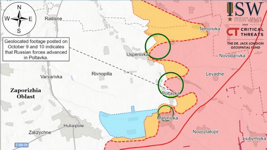 Окупанти на сході Запорізької області дісталися північної околиці Полтавки, – ISW